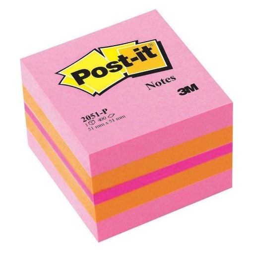 Εικόνα της Αυτοκόλλητα Χαρτάκια 3M Post-it 400 Φύλλα 51 x 51 mm Pink 2051P