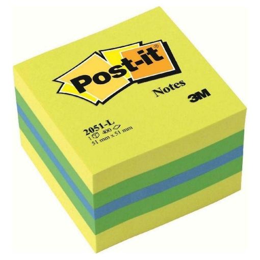 Εικόνα της Αυτοκόλλητα Χαρτάκια 3M Post-it 400 Φύλλα 51 x 51 mm Lemon 2051L