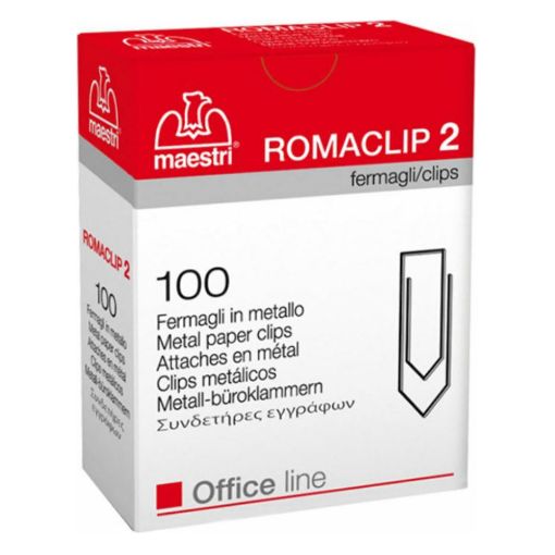 Εικόνα της Συνδετήρες Μεταλλικοί Romeo Maestri No 2 100 Τεμάχια