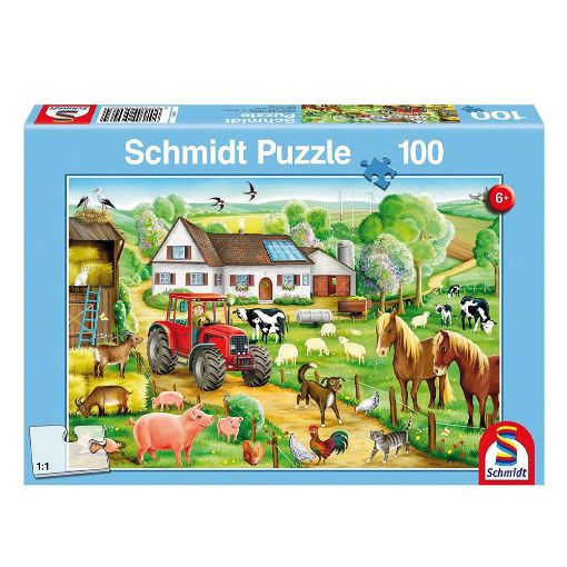 Εικόνα της Schmidt Spiele - Puzzle Χαρούμενη Φάρμα 100pcs 56003