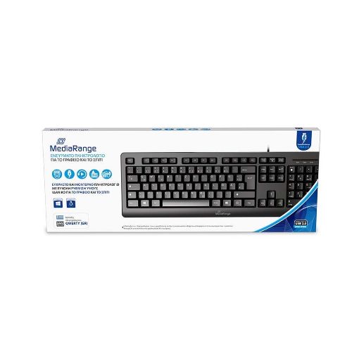 Εικόνα της Πληκτρολόγιο MediaRange Multimedia Wired Black MROS109-GR