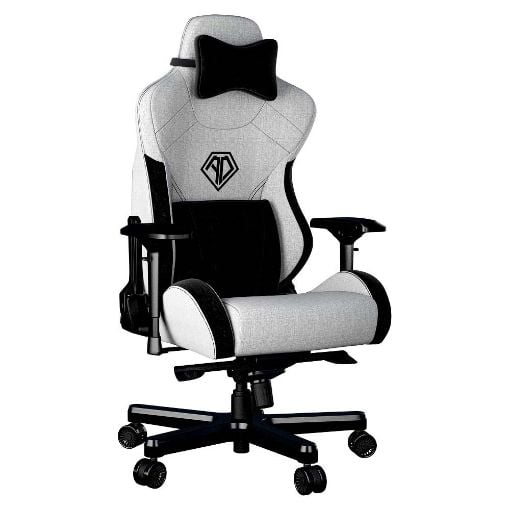 Εικόνα της Gaming Chair Anda Seat T-Pro II Light Grey/Black Fabric with Alcantara Stripes AD12XLLA-01-GB-F