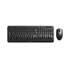 Εικόνα της Πληκτρολόγιο-Ποντίκι MediaRange Corded Keyboard and 3-Button Mouse Set Black MROS108-GR
