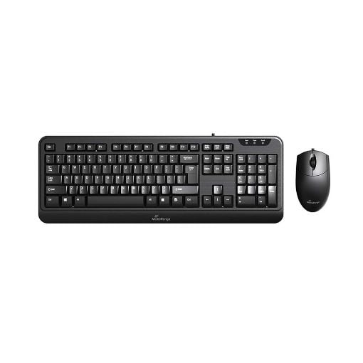 Εικόνα της Πληκτρολόγιο-Ποντίκι MediaRange Corded Keyboard and 3-Button Mouse Set Black MROS108-GR