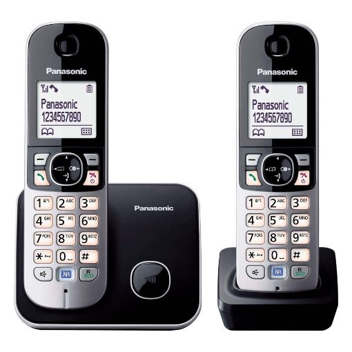 Εικόνα της Ασύρματο Τηλέφωνο Panasonic KX-TG6812GB Duo Black