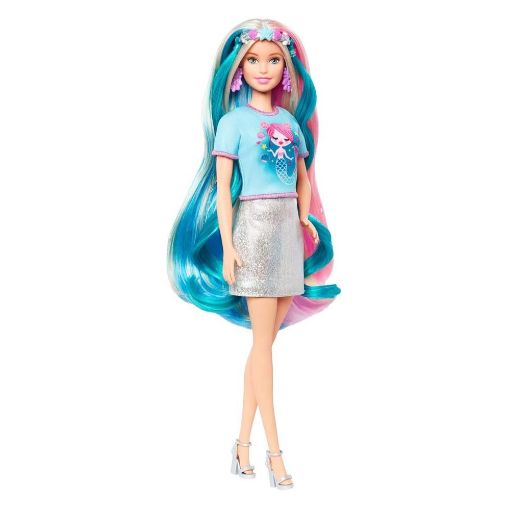 Εικόνα της Barbie - Fantasy Hair Φανταστικά Μαλλιά Ξανθιά Κούκλα GHN04