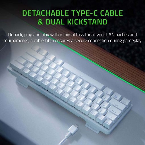 Εικόνα της Πληκτρολόγιο Razer Huntsman Mini Mercury Edition Clicky Purple Switch (US) RZ03-03390300-R3M1