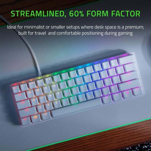 Εικόνα της Πληκτρολόγιο Razer Huntsman Mini Mercury Edition Clicky Purple Switch (US) RZ03-03390300-R3M1