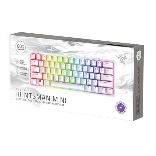 Εικόνα της Πληκτρολόγιο Razer Huntsman Mini Mercury Edition Clicky Purple Switch (US) RZ03-03390300-R3M1