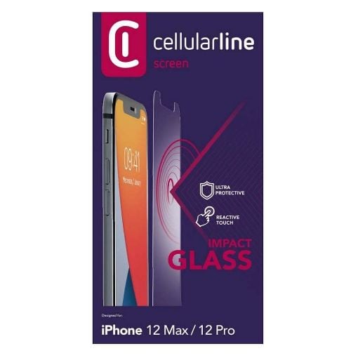 Εικόνα της Cellular Line Impact iPhone 12/12 Pro Tempered Glass TEMPGLASSIPH12MAX