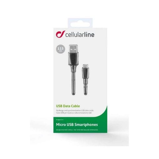 Εικόνα της Καλώδιο Cellular Line microUSB 1m Black USBDATACABMICROUSB