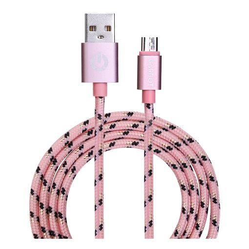 Εικόνα της Καλώδιο Garbot Grab&Go micro-USB Braided Pink 1m C-05-10196