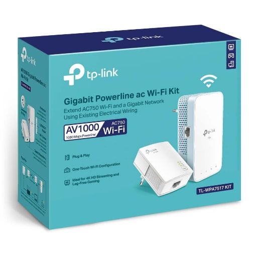 Εικόνα της Powerline TP-Link TL-WPA7517 Kit v1 AV1000 Gigabit AC Wi-Fi 5
