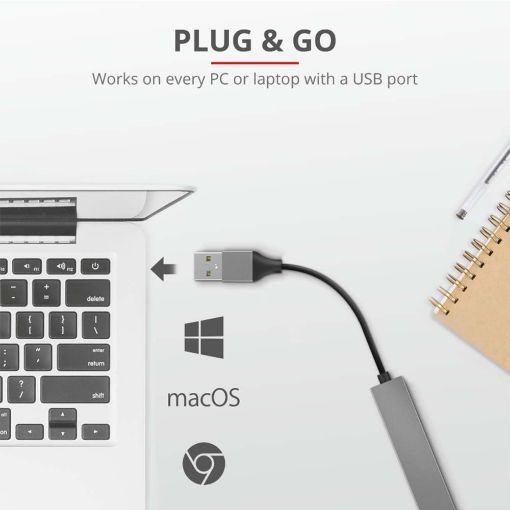 Εικόνα της USB Hub Trust Halyx Mini 4-Ports USB 2.0 23786