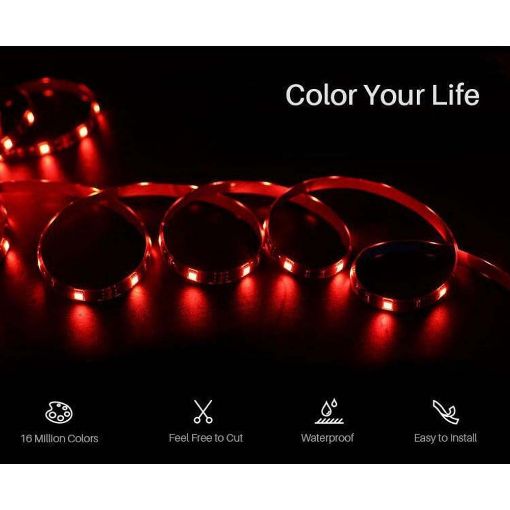 Εικόνα της Αδιάβροχη Ταινία LED Προέκταση Sonoff SMD5050 12V RGB 5m 5050RGB-5M
