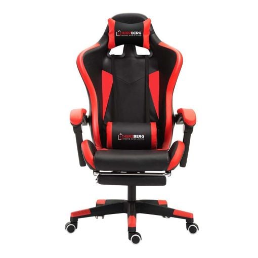 Εικόνα της Καρέκλα Gaming με Υποπόδιο Herzberg Red HG-8080RED