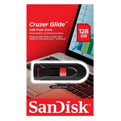 Εικόνα της SanDisk Cruzer Glide 128GB Black SDCZ60-128G-B35