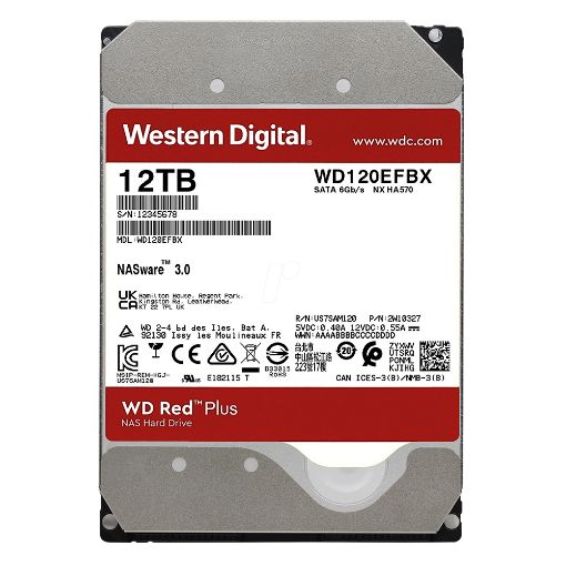 Εικόνα της Εσωτερικός Σκληρός Δίσκος Western Digital Red Plus 12TB 3.5" NAS WD120EFBX