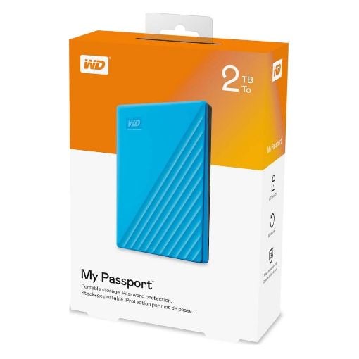 Εικόνα της Εξωτερικός Σκληρός Δίσκος Western Digital My Passport 2TB USB 3.2 Gen 1 Blue (2019) WDBYVG0020BBL-WESN