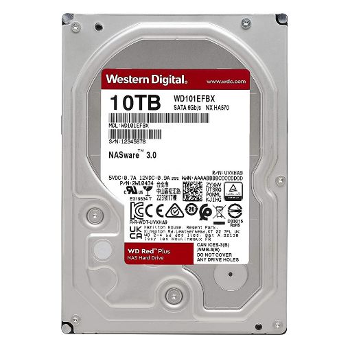 Εικόνα της Εσωτερικός Σκληρός Δίσκος Western Digital Red Plus 10TB 3.5" NAS WD101EFBX