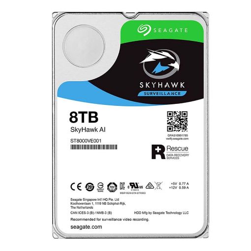 Εικόνα της Εσωτερικός Σκληρός Δίσκος Seagate 3.5'' SkyHawk AI Surveillance 8TB Sata III 256MB ST8000VE001
