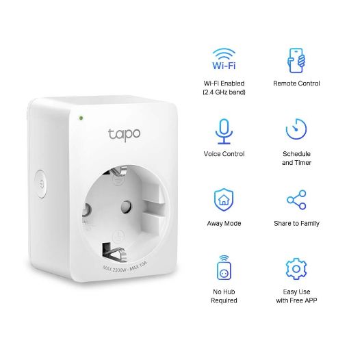 Εικόνα της Mini Smart Wi-Fi Socket TP-Link Tapo P100 v1 (2-pack)
