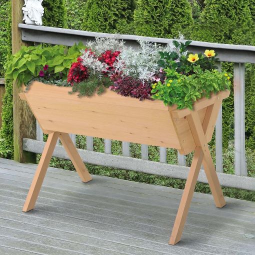 Εικόνα της Outsunny Ξύλινη Ζαρντινιέρα 100 x 70 x 80 cm 845-288