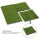 Εικόνα της Outsunny Συνθετικό Γρασίδι 10 Τεμάχια 30 x 30 cm Σκούρο Πράσινο 844-127