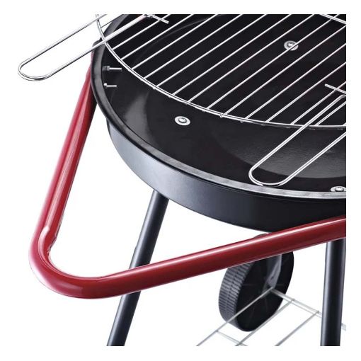 Εικόνα της Outsunny Τροχήλατη Ψησταριά Barbecue Μαύρο/Κόκκινο 01-0562