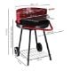 Εικόνα της Outsunny Τροχήλατη Ψησταριά Barbecue Μαύρο/Κόκκινο 01-0562