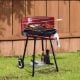 Εικόνα της Outsunny Τροχήλατη Ψησταριά Barbecue Μαύρο/Κόκκινο 01-0562