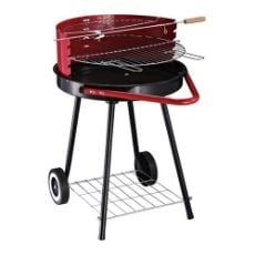Εικόνα της Outsunny Τροχήλατη Ψησταριά Barbecue Μαύρο/Κόκκινο 01-0562