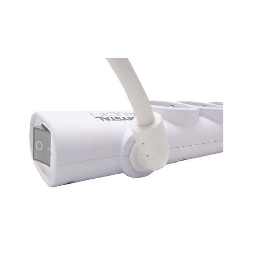 Εικόνα της Πολύπριζο Crystal Audio 6 Θέσεων Elegance White PSEL6S