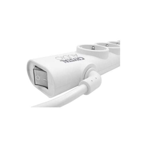 Εικόνα της Πολύπριζο Crystal Audio 6 Θέσεων Elegance White PSEL6S