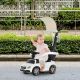 Εικόνα της HomCom - Mercedes-Benz Push Car Με Σκίαστρο και Λαβή, White Safety Bar 370-114WT