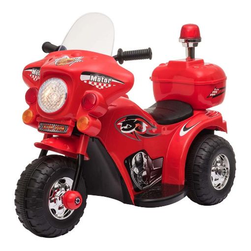 Εικόνα της HomCom - Ηλεκτροκίνητο Scooter με 3 τροχούς, ρεαλιστικά φώτα και ήχους, κόκκινο 370-109V90RD
