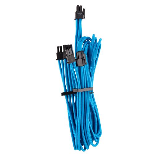 Εικόνα της Corsair Premium Sleeved Dual PCIe Cable Type-4 Gen4 Blue CP-8920253