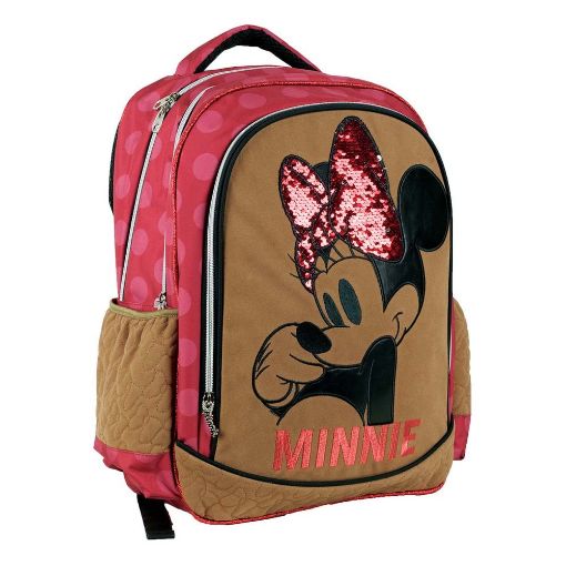 Εικόνα της Gim - Τσάντα Δημοτικού Οβάλ Minnie Suede 340-47031