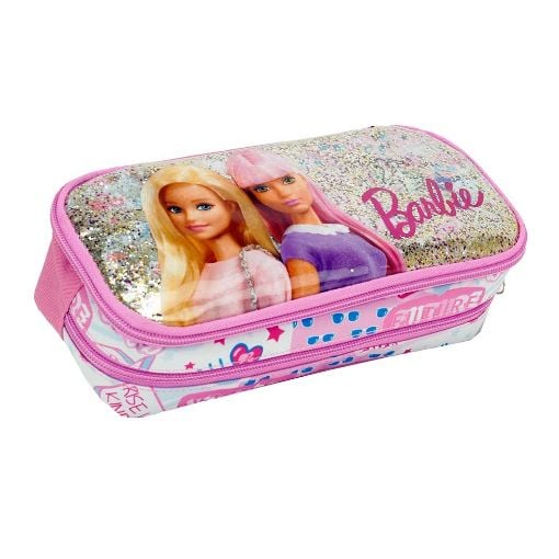 Εικόνα της Gim - Κασετινάκι Οβάλ Barbie Girl Power 349-69144