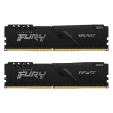 Εικόνα της Ram Kingston Fury Beast 32GB (2x16GB) DDR4-3200MHz CL16 KF432C16BB1K2/32 Black