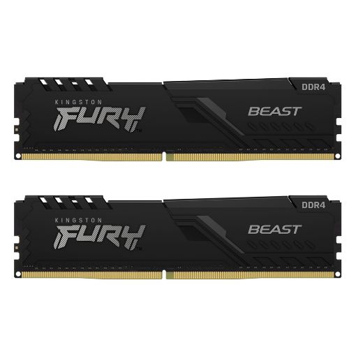 Εικόνα της Ram Kingston Fury Beast 32GB (2x16GB) DDR4-3200MHz CL16 KF432C16BB1K2/32 Black