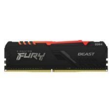 Εικόνα της Ram Kingston Fury Beast RGB 8GB DDR4-2666MHz CL16 KF426C16BBA/8 Black