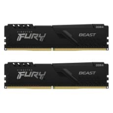 Εικόνα της Ram Kingston Fury Beast 16GB (2x8GB) DDR4-3600MHz CL16 KF436C17BBK2/16 Black