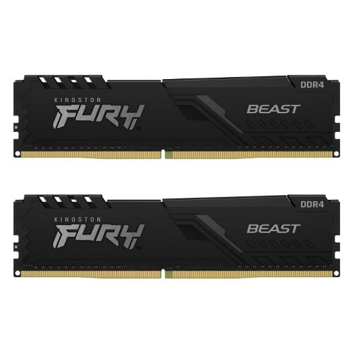 Εικόνα της Ram Kingston Fury Beast 16GB (2x8GB) DDR4-3600MHz CL16 KF436C17BBK2/16 Black