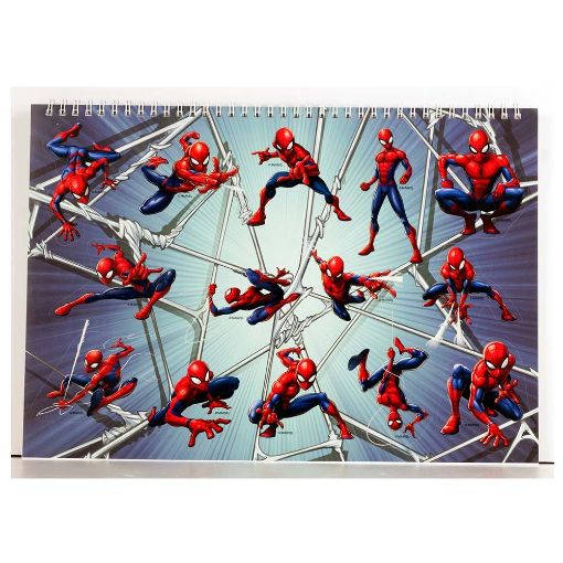 Εικόνα της Gim - Μπλοκ Ζωγραφικής Spiderman 23X33 cm 40φ. + Stickers 337-77416