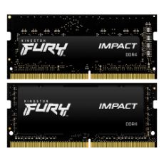 Εικόνα της Ram Kingston Fury Impact 16GB (2x8GB) DDR4-2666MHz SODIMM CL15 KF426S15IBK2/16 Black
