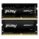 Εικόνα της Ram Kingston Fury Impact 16GB (2x8GB) DDR4-2666MHz SODIMM CL15 KF426S15IBK2/16 Black