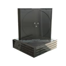 Εικόνα της MediaRange CD Jewelcase for 1 Disc 10.4mm (machine packing grade) Black Tray BOX22-M