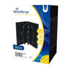 Εικόνα της MediaRange DVD Case for 8 Discs 27mm Black (3 Pack) BOX35-8