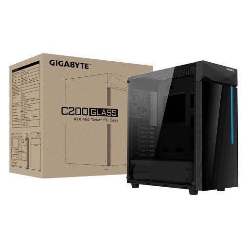Εικόνα της Gigabyte C200 Tempered Glass Black GB-C200G